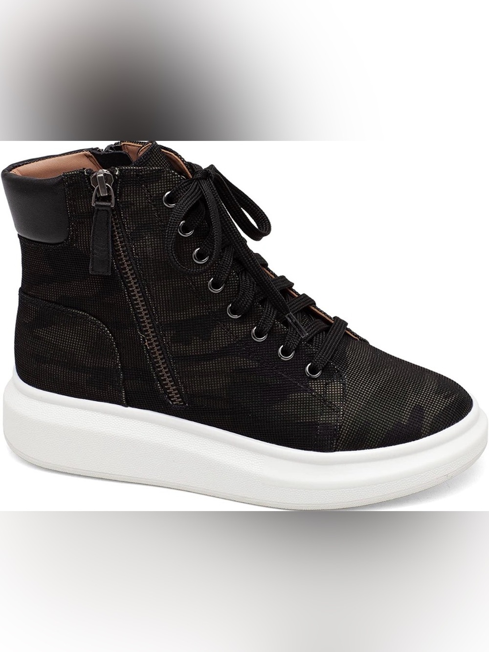 Linea Paolo Tanya Camo high-top sneakers  net fabric size 10